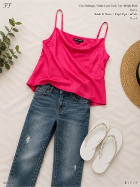 Heritage Hot Pink Satin Cami